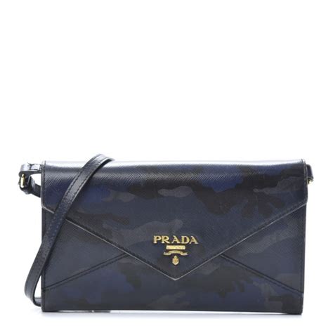 PRADA Saffiano Camouflage Print Envelope 